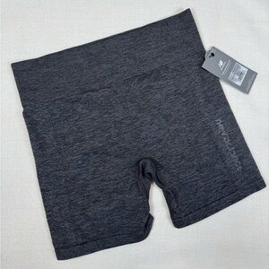 New Balance Bike Shorts Womens Size L Black Gray Heathered Seamless High Waist